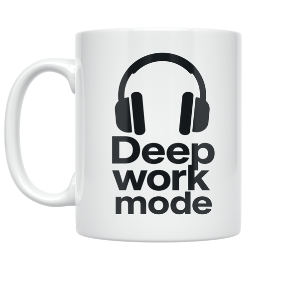 Deep Work Mode Minimalist Design - Productivity Seeker - 11 oz Ceramic Coffee Mug
