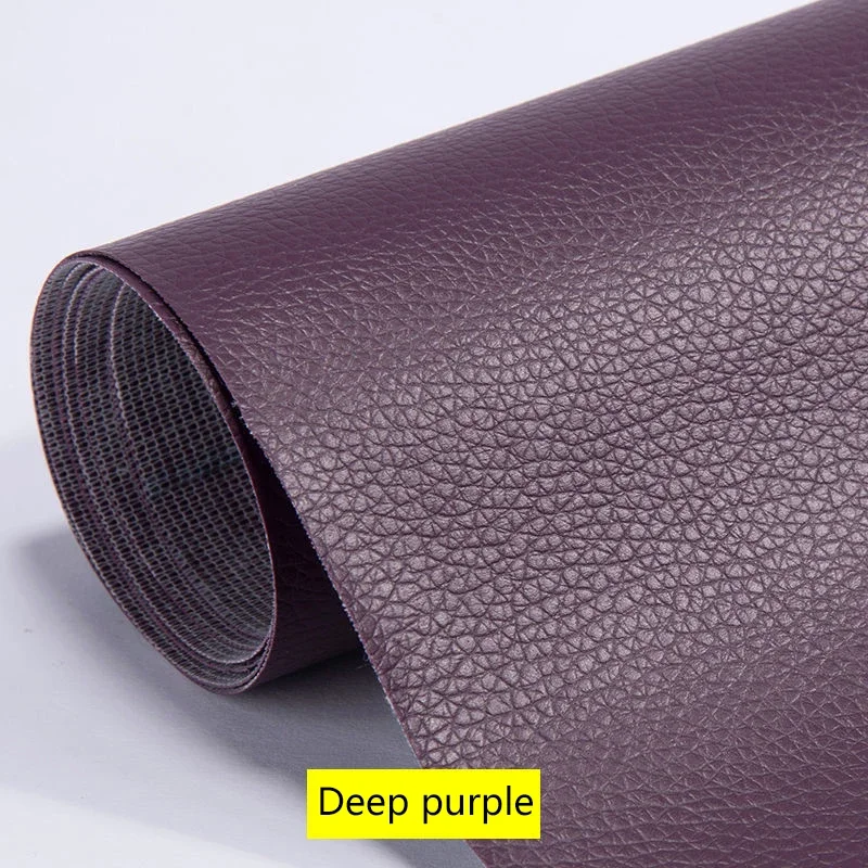 Deep purple 100x137CM Self Adhesive Leather Repair Fabric Patch Car