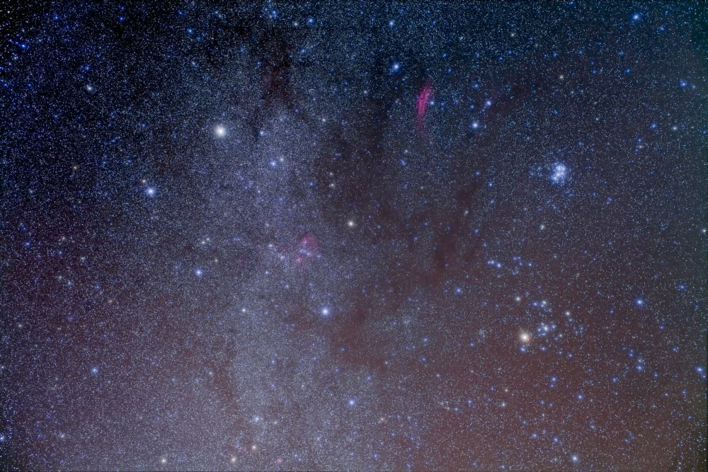 Deep sky image of the constellations Auriga and Taurus Canvas Art - Alan DyerStocktrek Images (35 x 23)