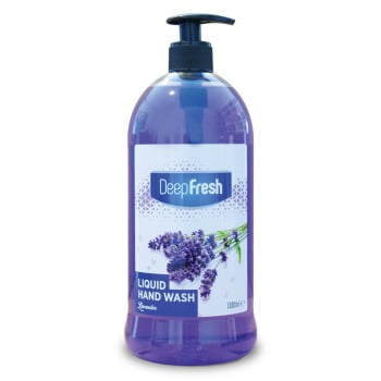DeepFresh Liquid Hand Soap 1000ml. Cylinder Bottle - Lavander 3-pack