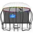 thumbnail image 1 of DeepRoar 2026 Upgraded 14FT Trampoline for Kids and Adults, Heavy Duty 1400LBS Outdoor Trampoline Set with Enclosure, Basketball Hoop, Light and Sprinkler, Recreational Trampolings for Backyard, 1 of 8