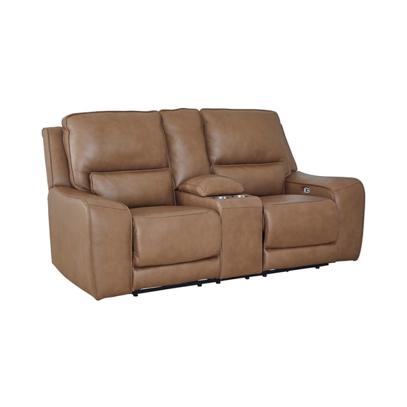 Signature Design by Ashley Spear Hill Brown Power Reclining Loveseat