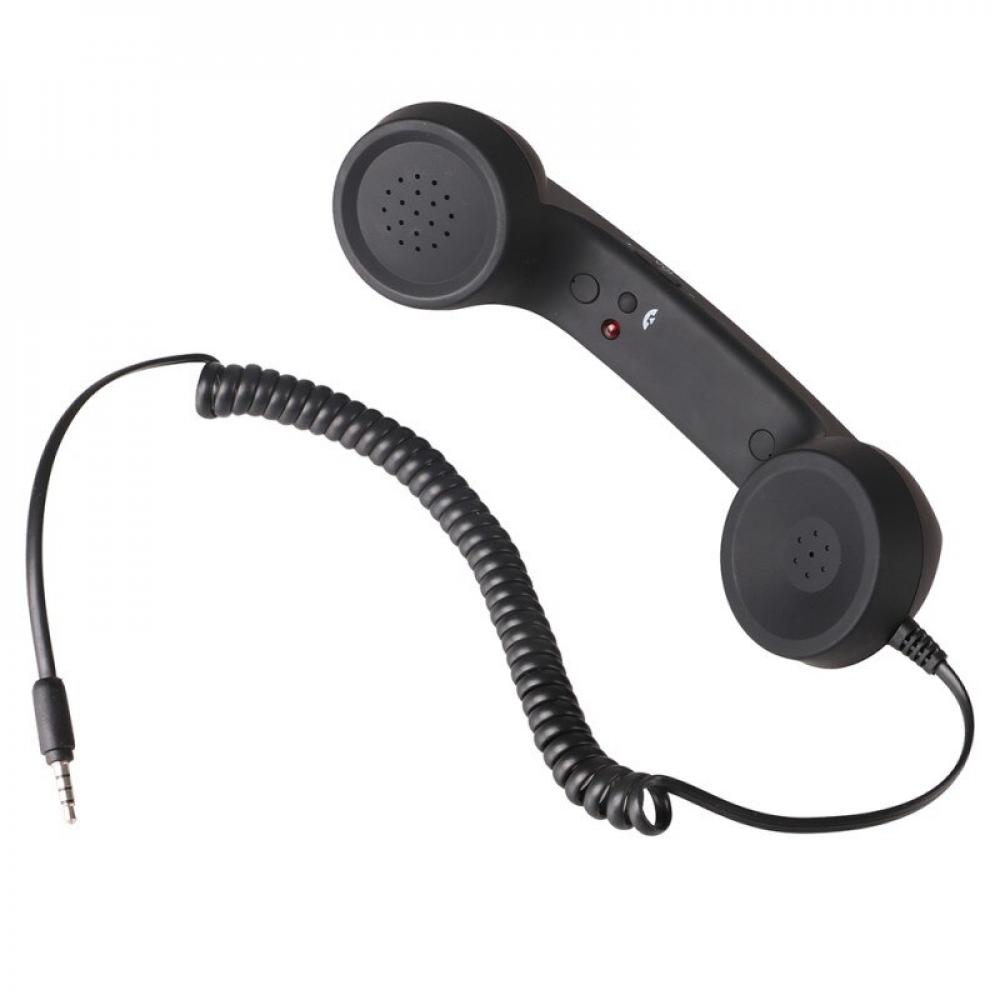 Deepablaze Retro Telephone Handset 3.5 mm Wired Mic Receiver For iPhone Android Phones Handset Speaker Phone Call - image 1 of 6
