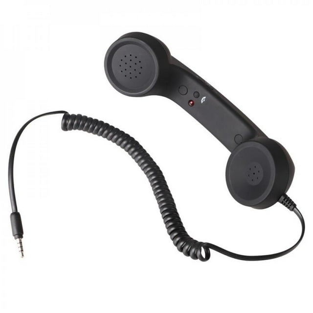 Deepablaze Retro Telephone Handset 3.5 mm Wired Mic Receiver For iPhone Android Phones Handset Speaker Phone Call