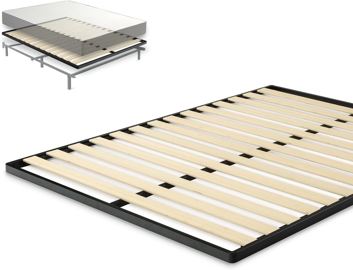 Deepak Easy Assembly Wood Slat 1.6 Inch Bunkie Board, Bed Slat ...