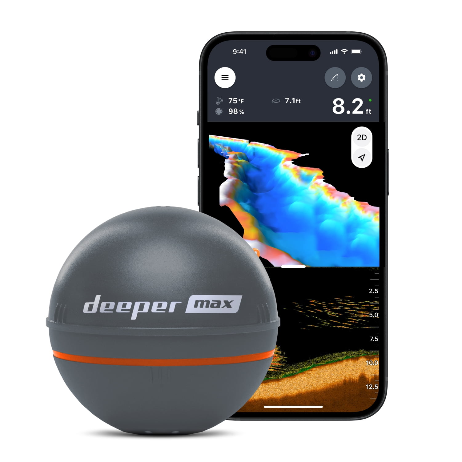 top fish finders for ice fishing LUCKY Portable Finder,Handheld Waterproof Depth Finder,Wireless fishfinder Fishing,Sea Fishing,Bank Fishing,Kayak Fishing,Depth Finder Best Kayak Fish Finders For