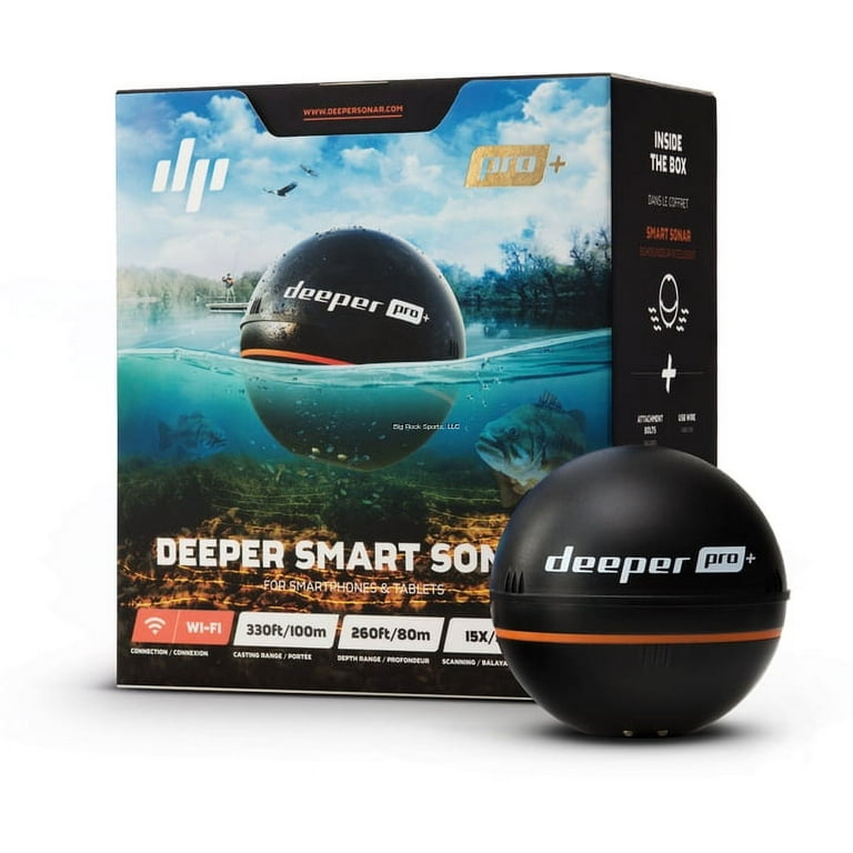 Deeper Sonar PRO+ Castable Portable GPS Sonar Fishfinder