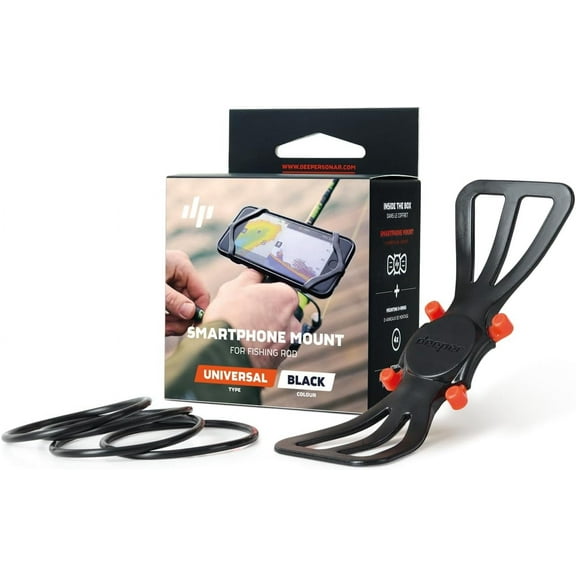 Deeper Smartphone Mount for Fishing Rod See Phone and Keep Hands Free While Using Deeper Sonars