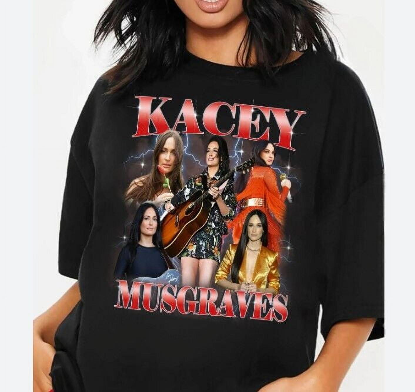 Deeper Well Tours Kacey Musgraves Black Cotton Shirts