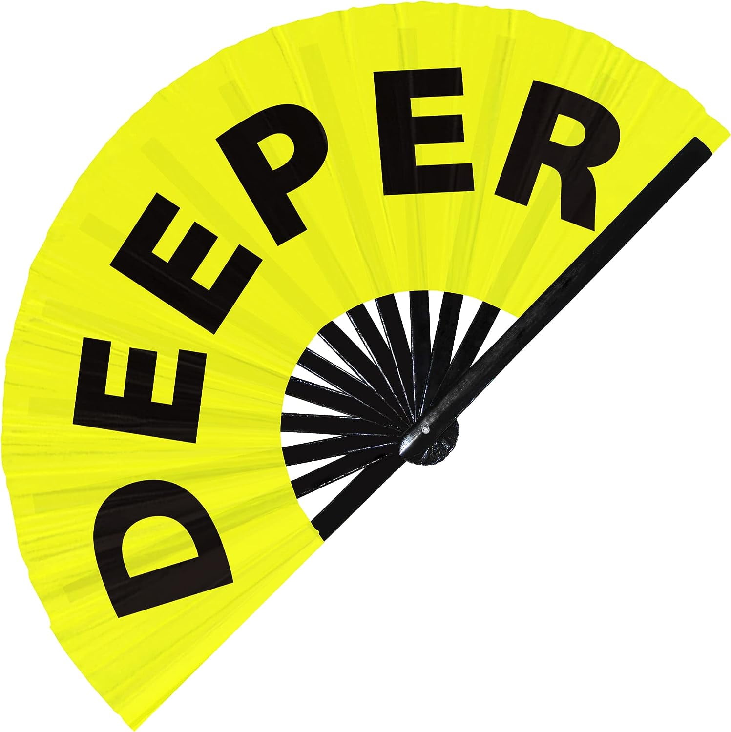 Deeper hand fan foldable bamboo circuit hand fan funny gag slang words