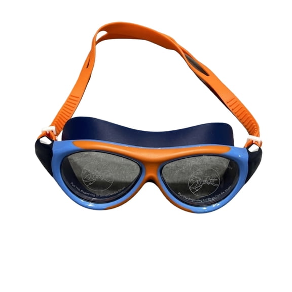 Deepigc Kids Swimming Goggles, Anti Fog UV380 Protection Wide Frame Swim Glasses with Free Ear Plugs, Comfortable Soft Silicone Swimming Goggles for 5-18 Years Old Boys Girls Pool Swimming, Orange