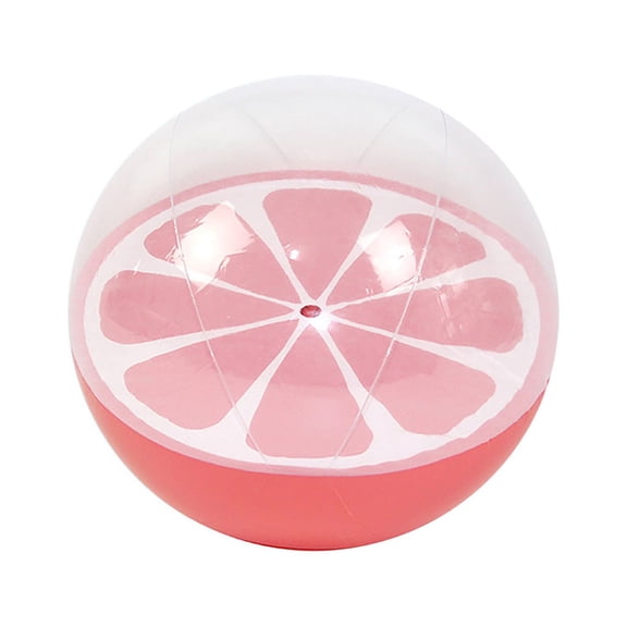 Deepigc Pink Grapefruit Inflatable Beach Ball 13.77 Inch, Cute Fruit Themed Pool Ball for Kids Adults, Summer Pool Beach Water Toy, Durable PVC Blow Up Ball for Pool Beach Party
