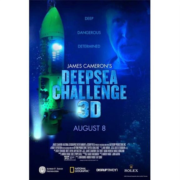 Deepsea Challenge 3D Movie Poster - 27 x 40 in.