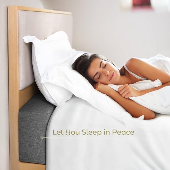 Deepshark Bed Gap Filler for Full Mattress, High-Density 45D Sponge, Removable and Washable Cover, Mattress Extender Filler for Headboard Gap, Bed Space Crack, Wall(54"×2"×12", Full)