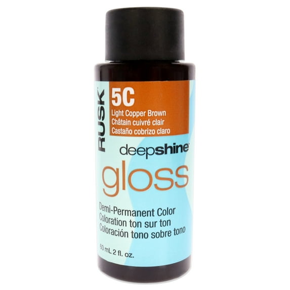 Deepshine Gloss Demi-Permanent Color - 5C Light Copper Brown by Rusk for Unisex - 2 oz Hair Color