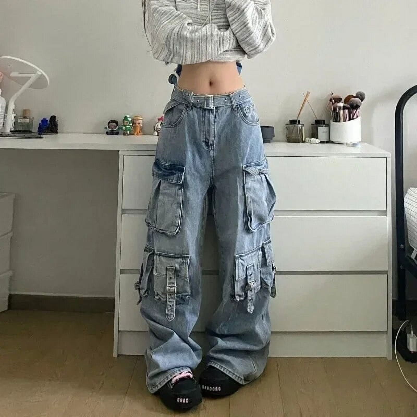 Deeptown Heavy Industry Cargo Jeans Women Vintage Oversize Deeptown Heavy Industry Cargo Jeans Women Vintage Oversize