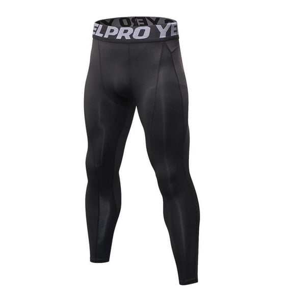 Deepwonder Men Compression Workout Pants Quick Dry Men's Tight Base Layer Leggings for Sports Running Gym (Black, M)