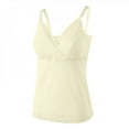 thumbnail image 1 of Deepwonder Women Seamless Breastfeeding Plus Size Lace Tanks Convenient Front Baby Nursing Top Cotton Solid Female Camisoles, 1 of 5