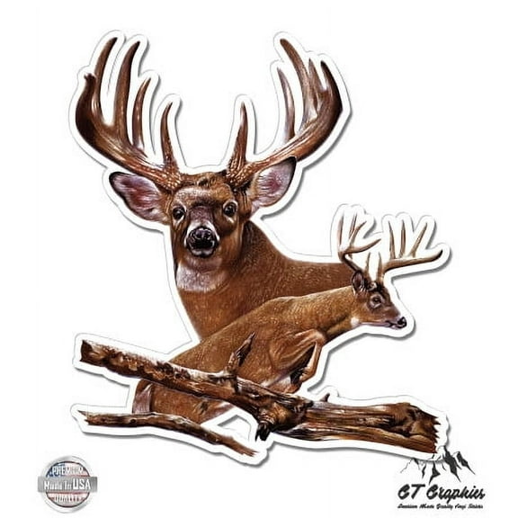 Deer - 3" Vinyl Sticker - For Car Laptop I-Pad Phone Helmet Hard Hat - Waterproof Decal