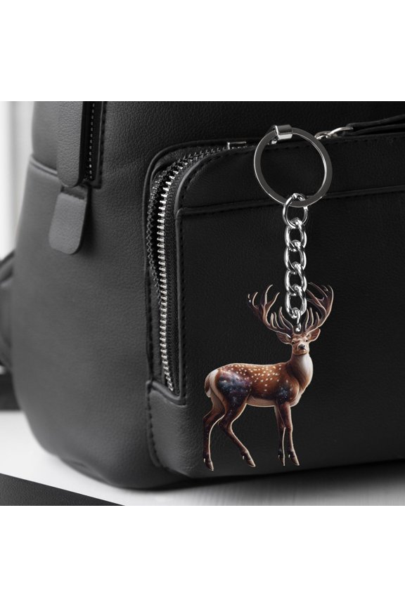 Deer Acrylic Keychain, Animal Lover Gift