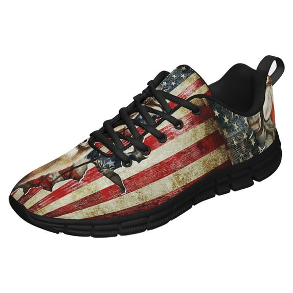 Deer America Us Running Shoes Sneakers Mesh Black Size 6