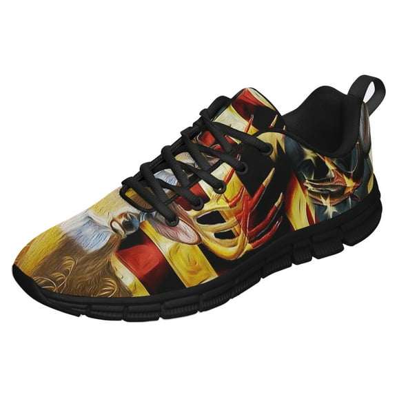 Deer American Flag Us Running Shoes Sneakers Mesh Black Size 11