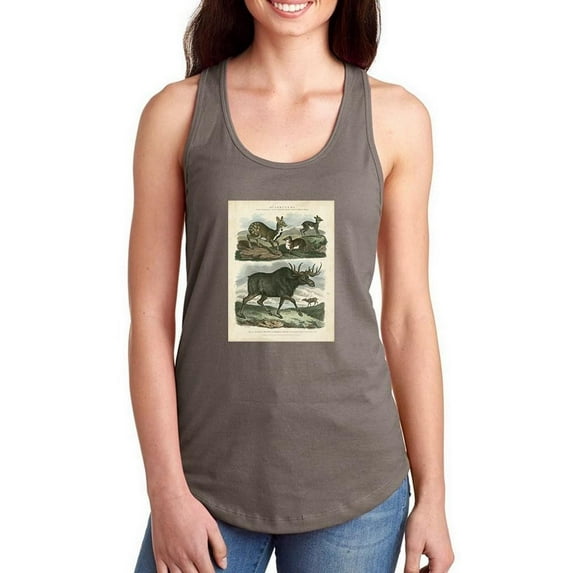 Deer And Moose Racerback Tank Women -Sydenham Edwards Designs, Female Large