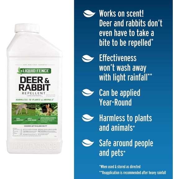 Deer And Rabbit Repellent Concentrate 40 Ounces, Apply Year-Round