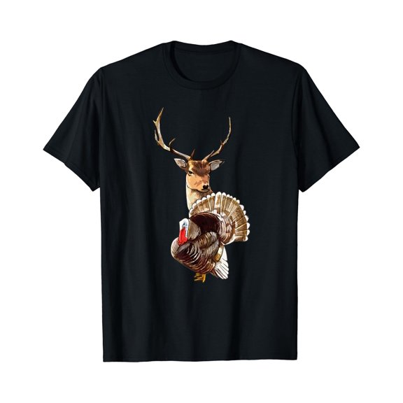 Deer And Turkey Cool Hunt Hobby Hunting Wildlife Hunter Classic Graphic T-Shirt , Vintage T-Shirt