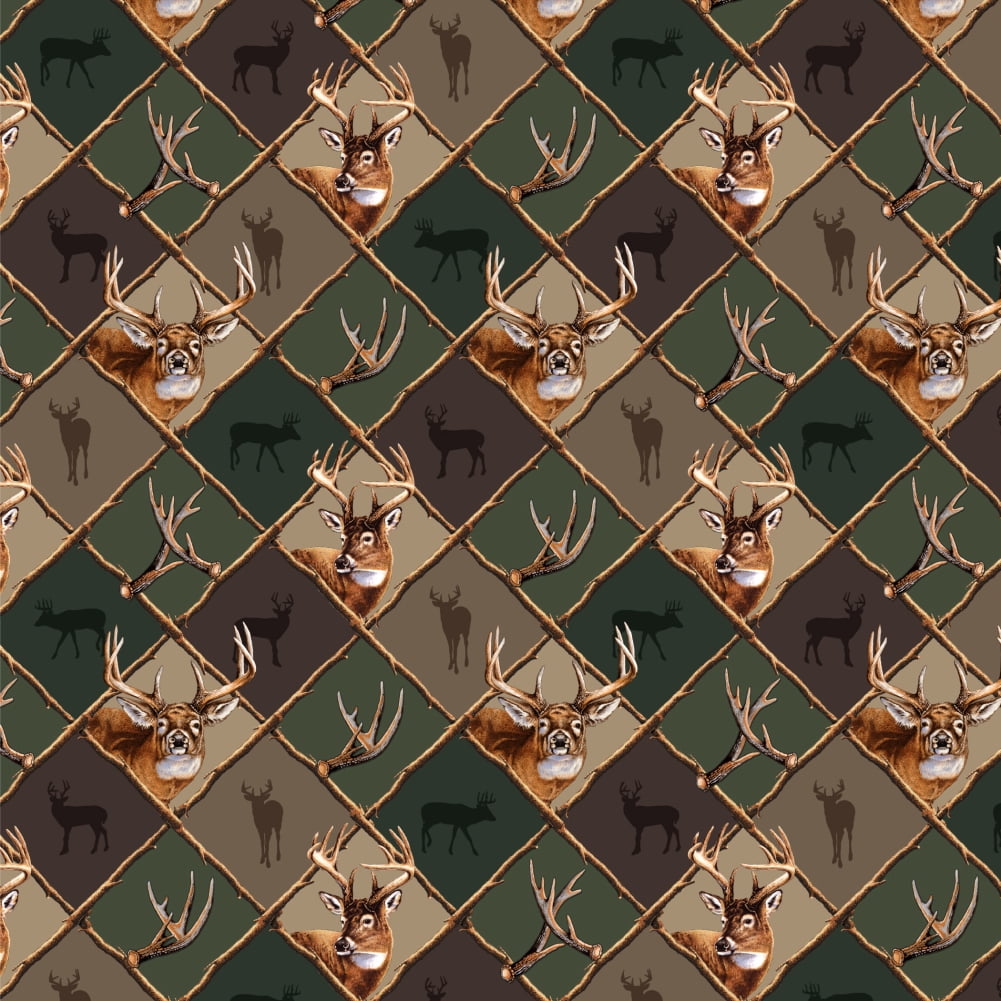 GRAPHICS AND MORE Deer Antler Hunting Hunter Camouflage Diamond Premium Roll Gift Wrap Wrapping Paper
