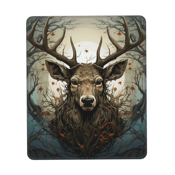 Deer Antler Whitetail Gaming Mouse Pad 8.3 x 10.3 in Rectangle Computer Mousepad Mat Non-Slip Rubber Base for Office Laptop PC