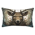 thumbnail image 1 of Deer Antler Whitetail Pillowcase 16x24 Rectangle Throw Pillow Case Cover Cushion with Hidden Zipper for Sofa Couch Car, 1 of 2