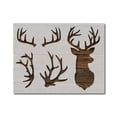 thumbnail image 1 of Deer Antlers Mount Wall Stencil Template Reusable 8.5 x 11 for Painting on Walls, Wood, Etc. By Stencilville, 1 of 2