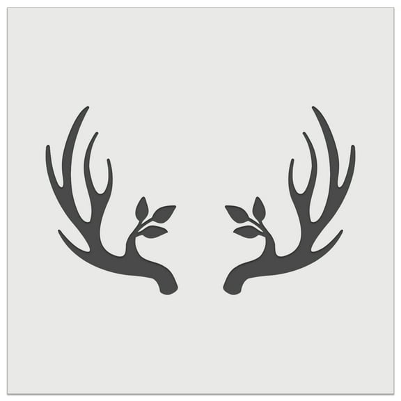 Deer Antlers Plant Detail DIY Cookie Wall Craft Stencil - 7.0 Inch