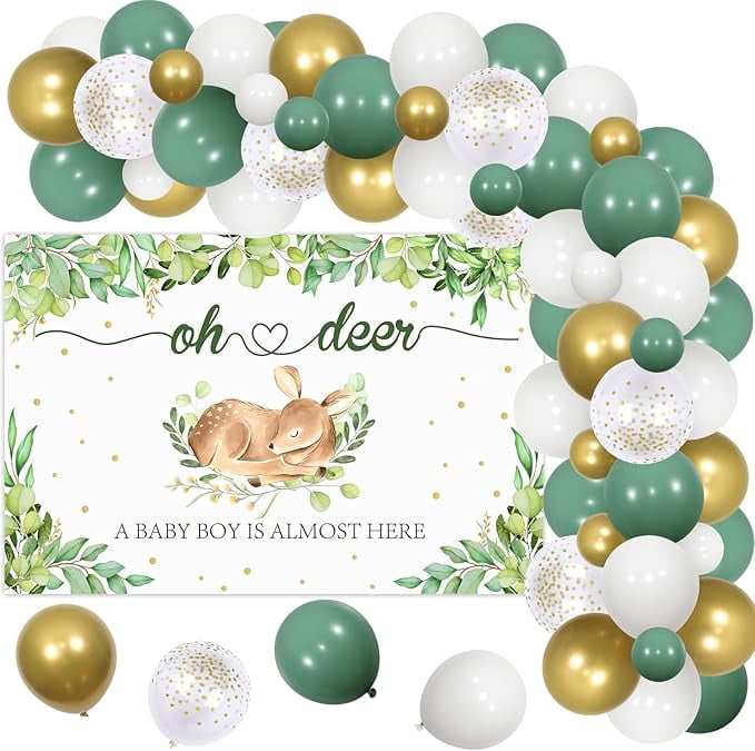Deer Baby Shower Decorations, Oh Deer Woodland Animal Baby Shower ...