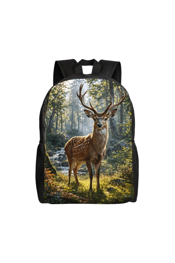 Deer Backpack Full Front Print Travel Laptop Bag for Men and Women