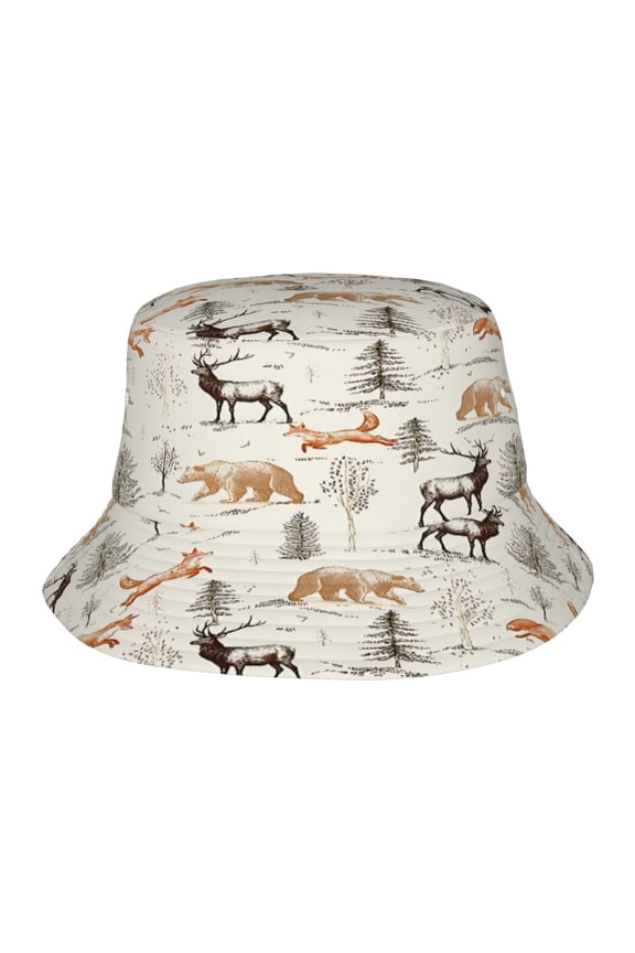 Deer Bear Fisherman's Hat Lightweight and Breathable Sun Hat Suitable for Both Men and Women