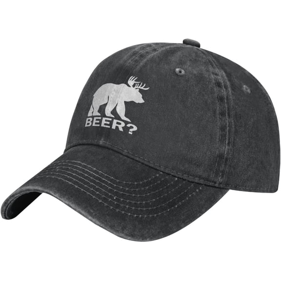 Deer Beer Bear Baseball Cowboy Hat Adjustable Trucker Hat