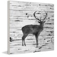 thumbnail image 1 of "Deer Birch Bark" Painting Print on White Wood, 1 of 7