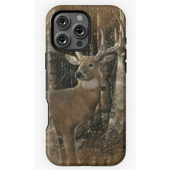 Deer Birchwood Buck Nature Phone Case for iPhone 16 15 14 13 12 11 Pro Max
