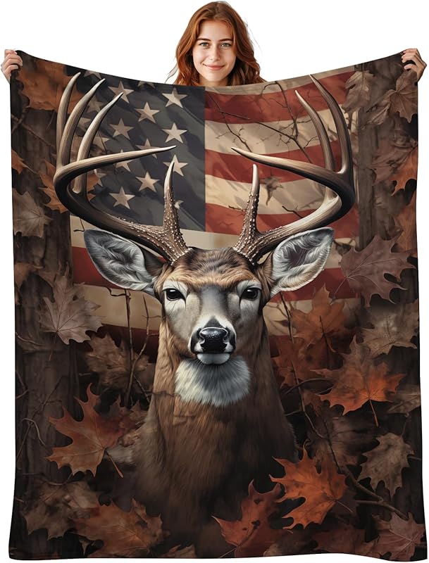 camo hunting blanket