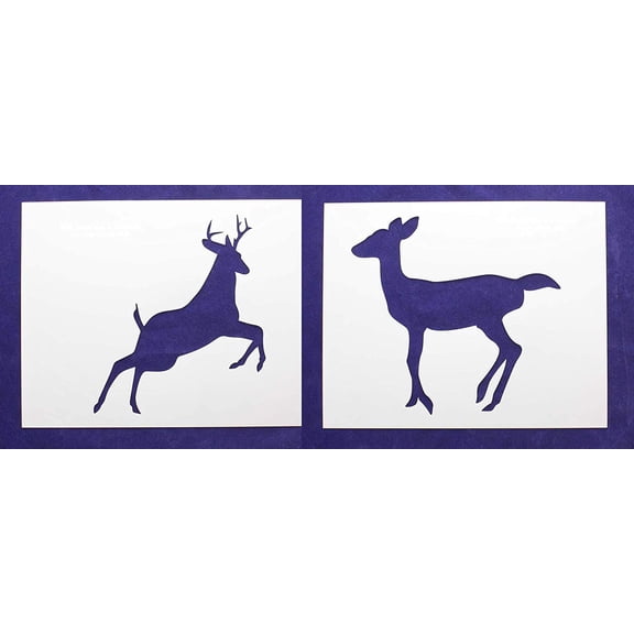 Deer/Buck Full Body 2 Piece Stencil Set 14 Mil 8" X 10" Painting /Crafts/ Templates
