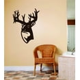 thumbnail image 1 of Deer Buck Head 8"X12" - Animal Hunting Hunter Man With Gun Picture Art Peel & Stick Sticker - Vinyl Wall Decal, 1 of 1