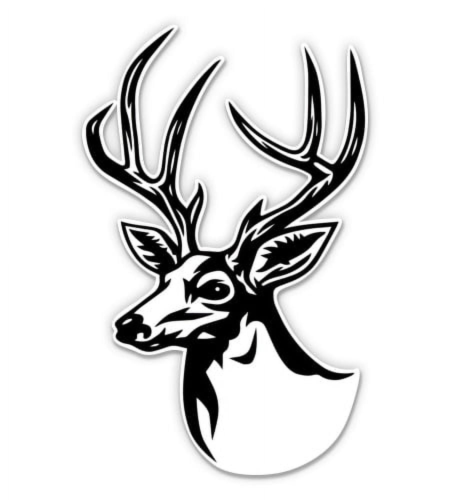 Deer Buck Head Hunting Vinyl Sticker Decal for Yeti Mug Cup