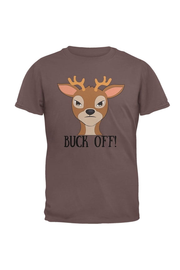 Deer Buck Off Funny Pun Mens T Shirt