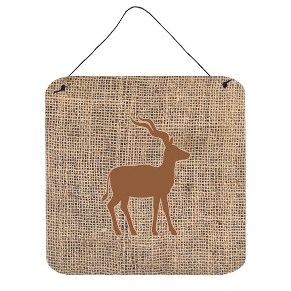 Deer Burlap and Brown Wall or Door Hanging Prints