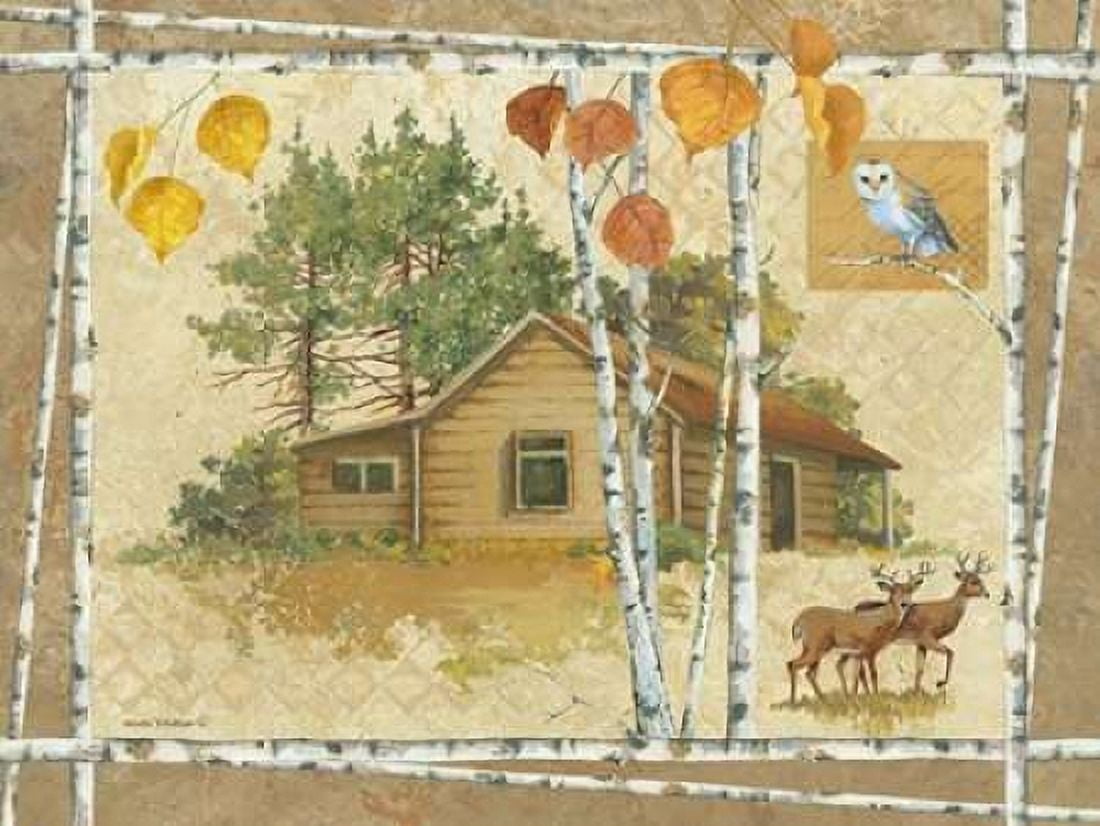 Deer Cabin Canvas Art - Anita Phillips (22 x 28)