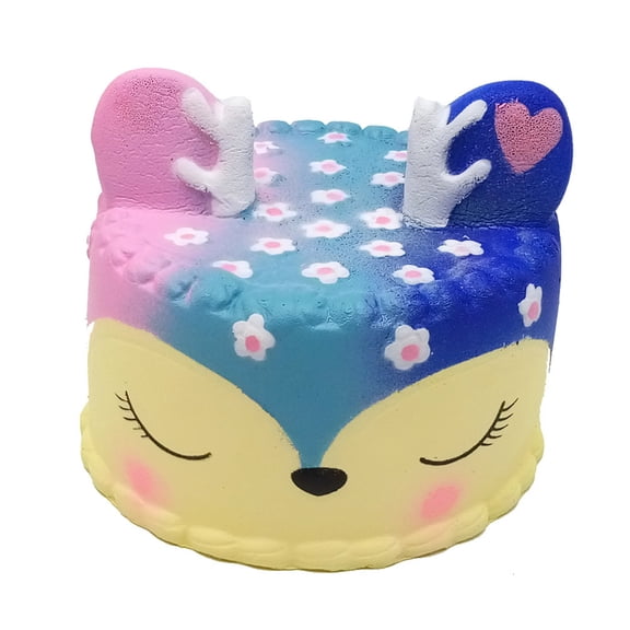 Deer Cake Squeeze Stress Reliever – Perfect Small Gift, Slow Rising Scented Sensory Fidget for Desk