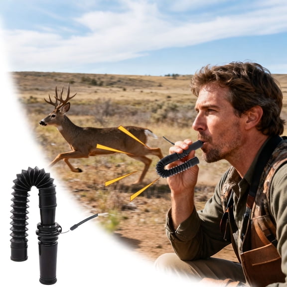 Deer Call Tube with Lanyard for Realistic Doe and Fawn Vocalizations Detachable Portable Accessory