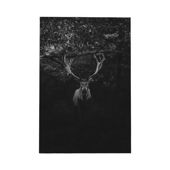 Deer Double Canvas Framed Wall Art Rustic Woodland Animal Print Nordic ...